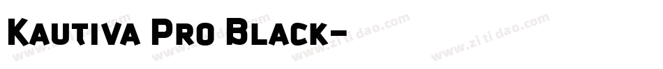 Kautiva Pro Black字体转换